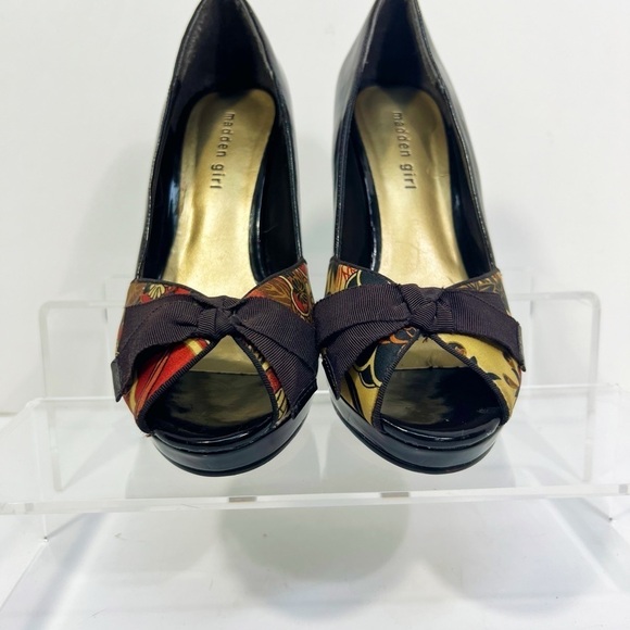 Madden Girl Womens Black and Multi Patent Pristege Platform Pump size and size 7 - Picture 5 of 8